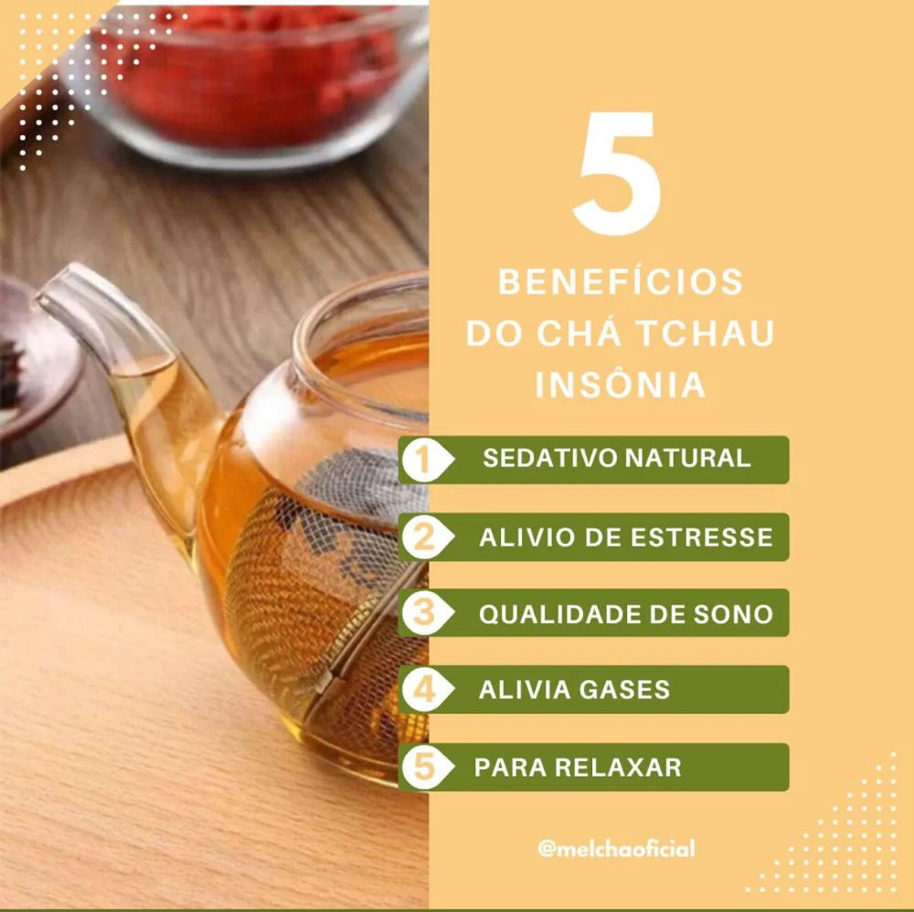 Tchau Insônia - Blend Natural com Ervas Relaxantes para Noites de Sono Tranquilas