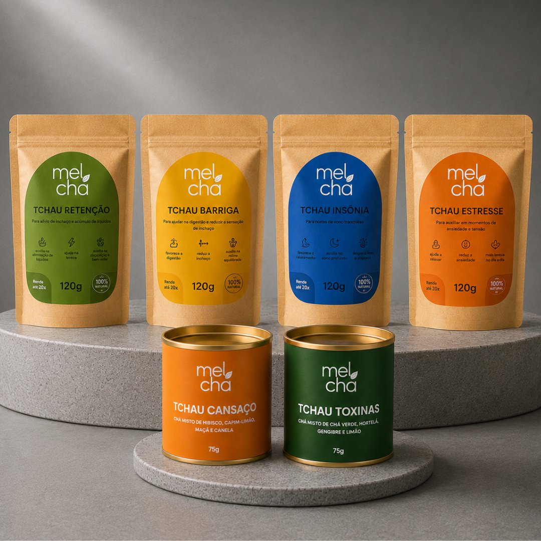 Combo Essencial Mel Chá – 6 Chás Premium para Todos os Momentos do Seu Dia