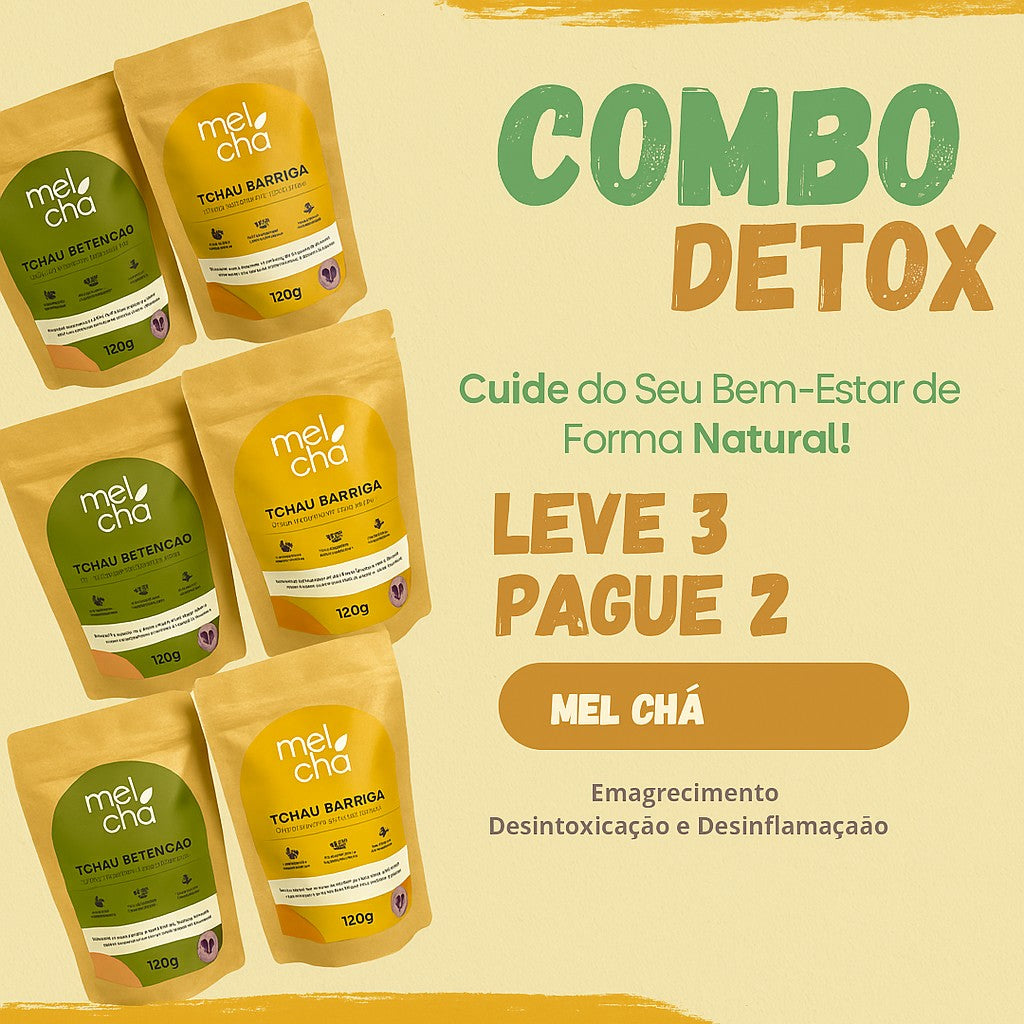 Kit 3x Combo Detox - Melhora da Saúde em Dose Tripla (Leve 3 Combos pelo Preço de 2)