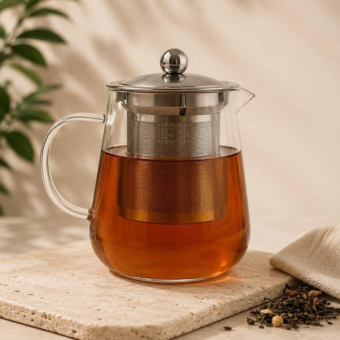 Chaleira de Vidro com Infusor