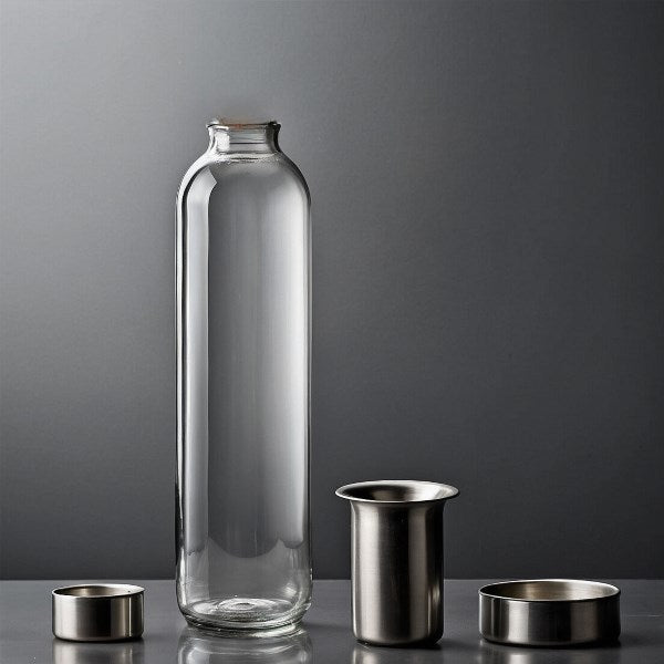 Garrafa de Vidro com Infusor Inox Personalizada Mel Chá