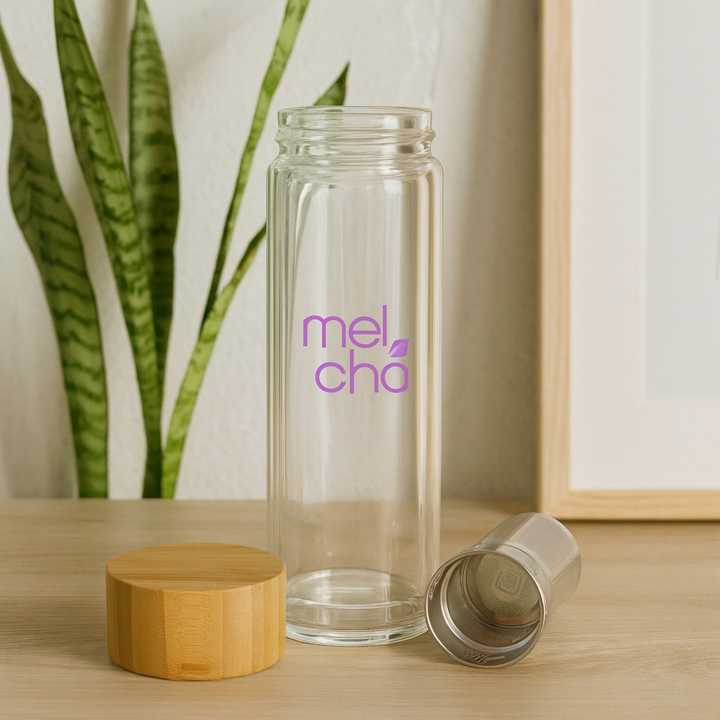 Kit Tchau Cansaço e Tchau Toxinas + Garrafa Infusora Personalizada Mel Chá