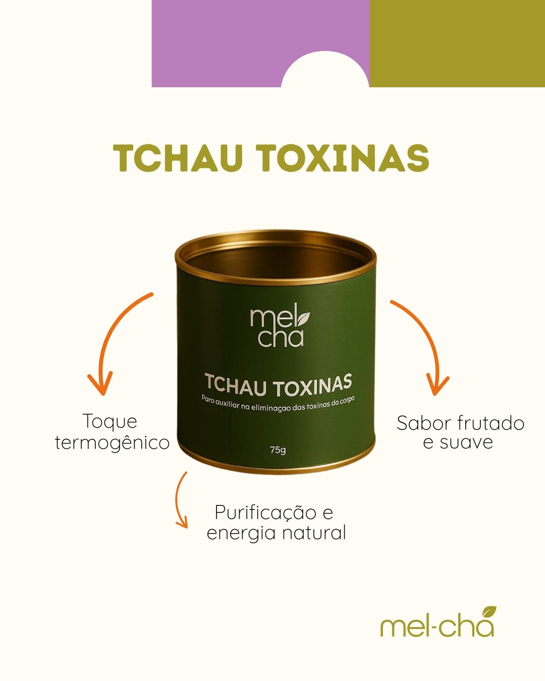 Kit Tchau Cansaço e Tchau Toxinas + Copo 500ml com Canudo e Tampa de Bambu