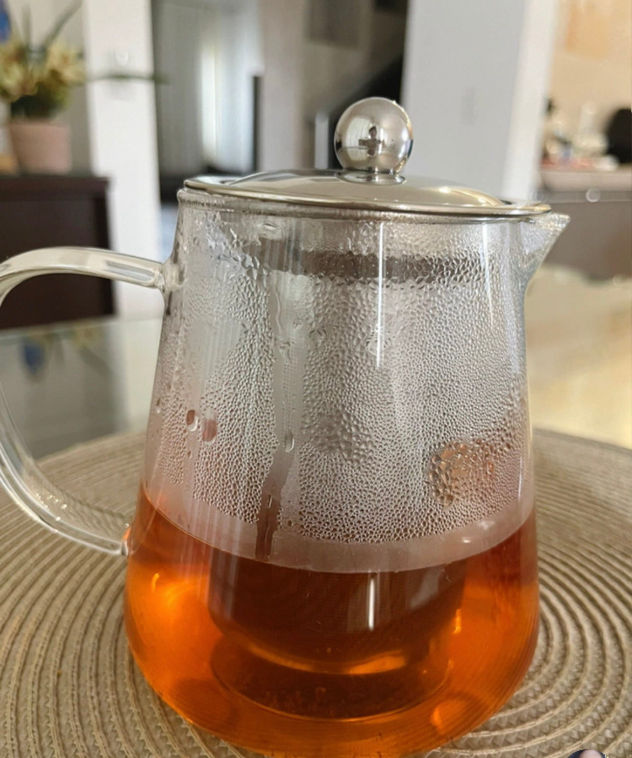 Chaleira de Vidro com Infusor de Chá