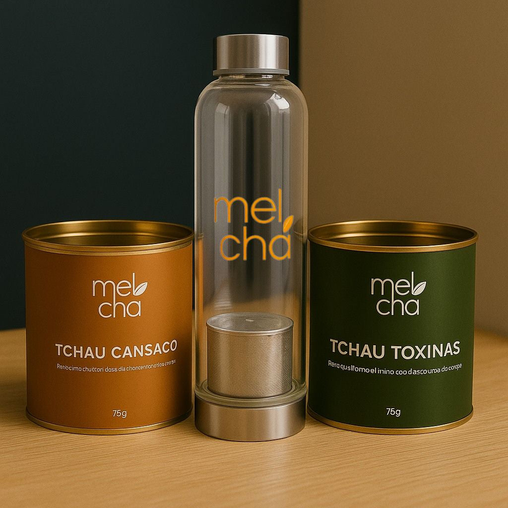 Kit Tchau Cansaço e Tchau Toxinas + Garrafa Infusora Personalizada