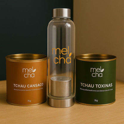Kit Tchau Cansaço e Tchau Toxinas + Garrafa Infusora Personalizada