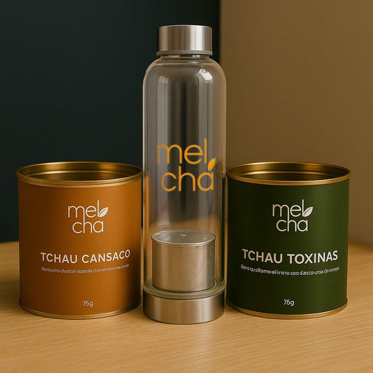 Kit Tchau Cansaço e Tchau Toxinas + Garrafa Infusora Personalizada