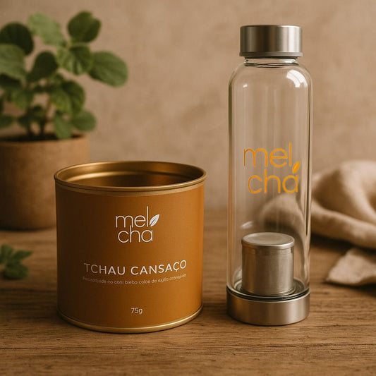 Kit Tchau Cansaço + Garrafa Infusora - Recupere o ritmo com mais disposição e bem-estar