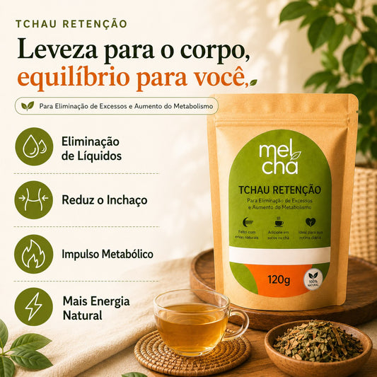 Tchau Retenção – Blend Natural para Auxiliar no Inchaço, Digestão e Acelerar o Metabolismo