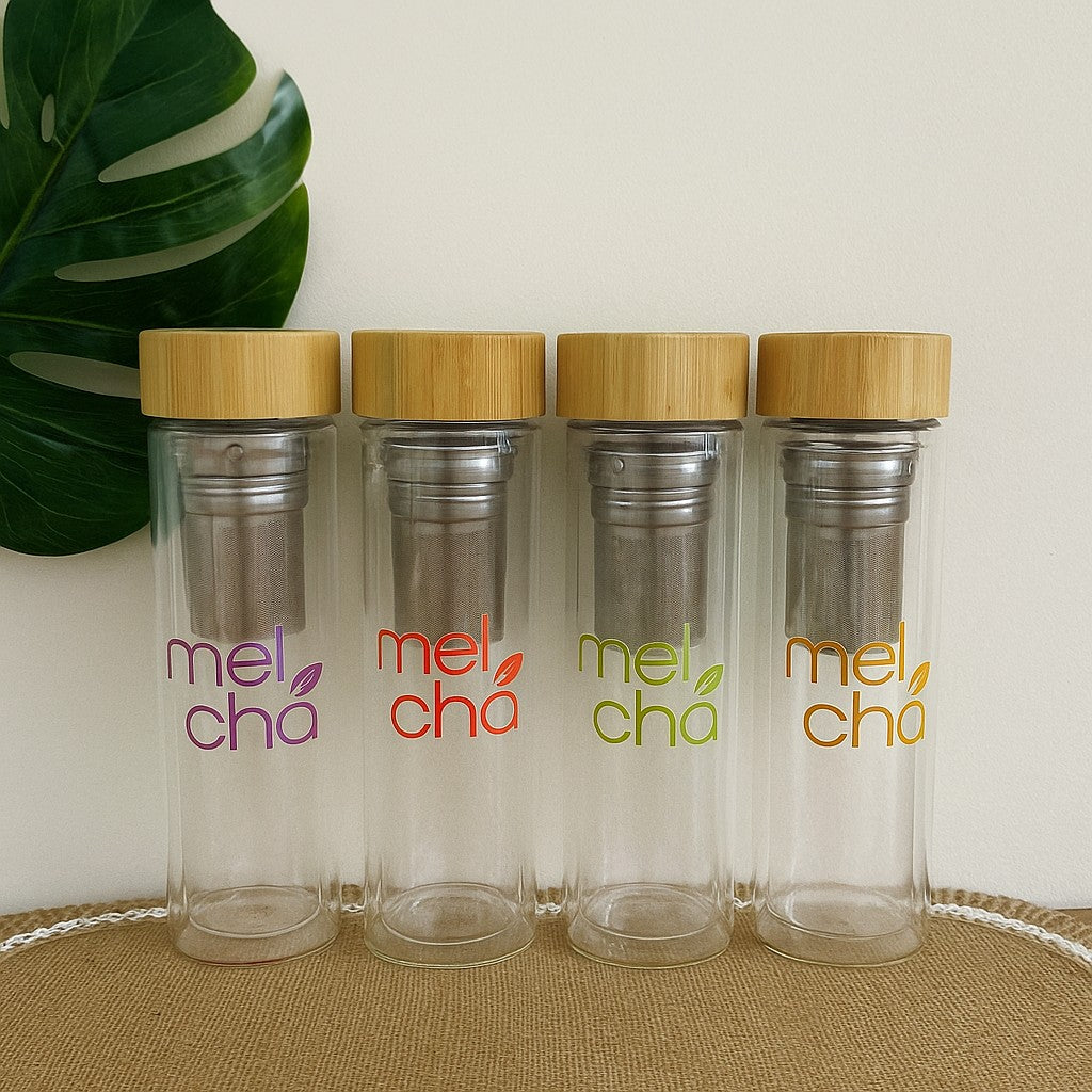 Kit Tchau Cansaço e Tchau Toxinas + Garrafa Infusora Personalizada Mel Chá