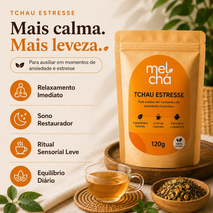 Kit Essencial Mel Chá – 6 Chás Premium + Garrafa Infusora Personalizada