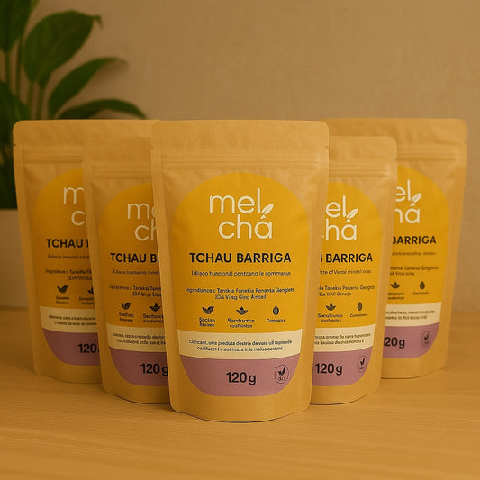 Kit 5x Chá Tchau Barriga  - Para Desinchar e Combater a Gordura Localizada