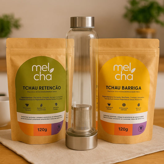 Kit Tchau Barriga e Tchau Retenção + Garrafa Infusora