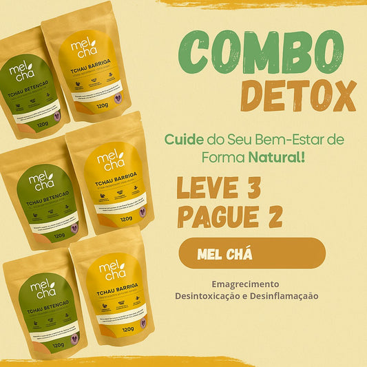 Kit 3x Combo Detox - Melhora da Saúde em Dose Tripla (Leve 3 Combos pelo Preço de 2)