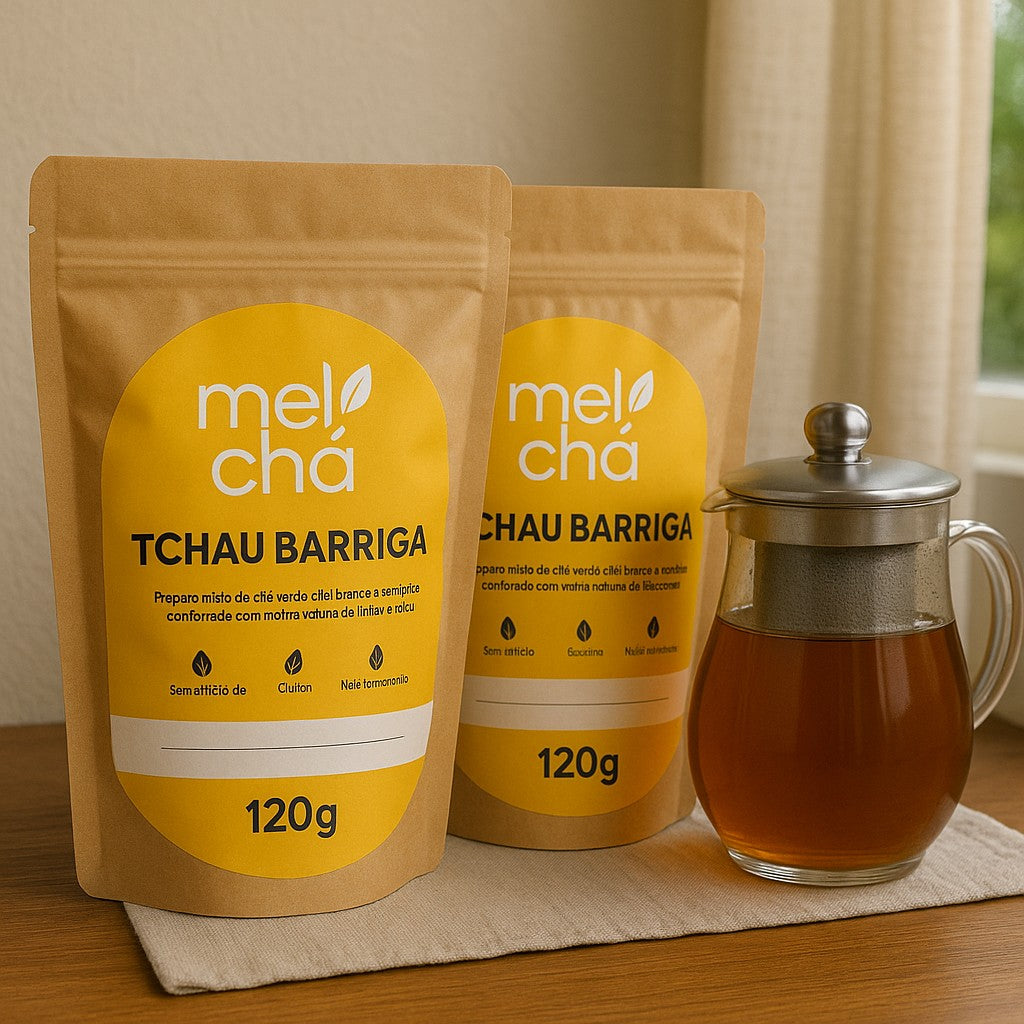 Kit 2x Tchau Barriga + Chaleira com Infusor
