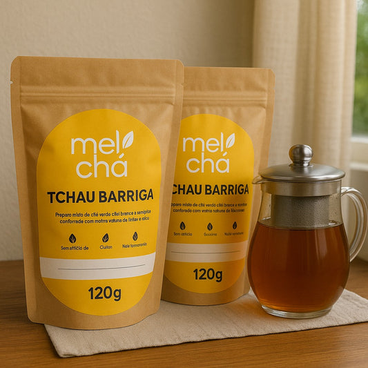 Kit 2x Tchau Barriga + Chaleira com Infusor