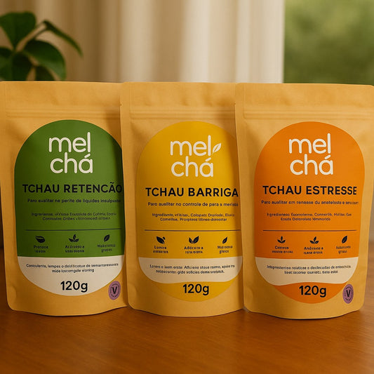 Combo Harmonia - Chás Tchau Barriga + Tchau Retenção + Tchau Estresse
