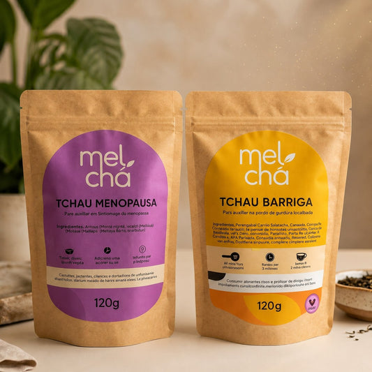 Combo de Chás Tchau Menopausa + Tchau Barriga
