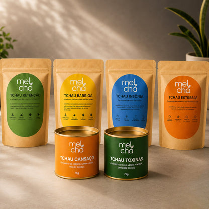 Combo Essencial Mel Chá – 6 Chás Premium para Todos os Momentos do Seu Dia