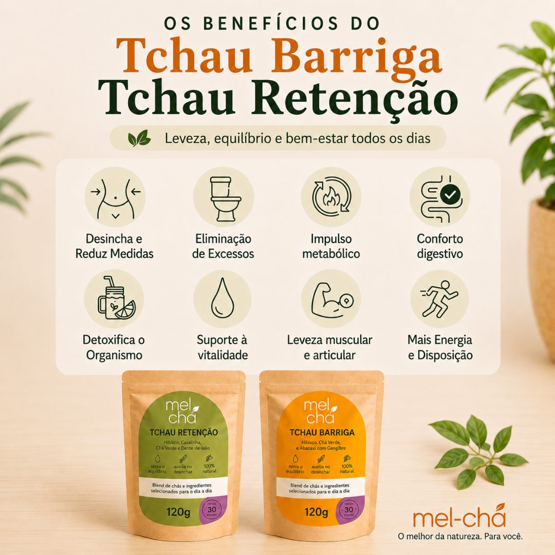 Kit Detox - Tchau Barriga + Tchau Retenção + Garrafa Infusora Personalizada