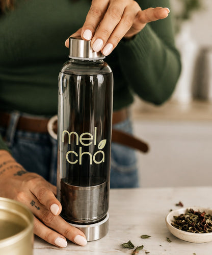 Kit Essencial Mel Chá – 6 Chás Premium + Garrafa Infusora Personalizada