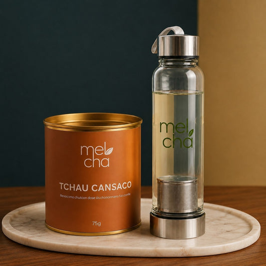 Kit Tchau Cansaço + Garrafa Infusora - Recupere o ritmo com mais disposição e bem-estar