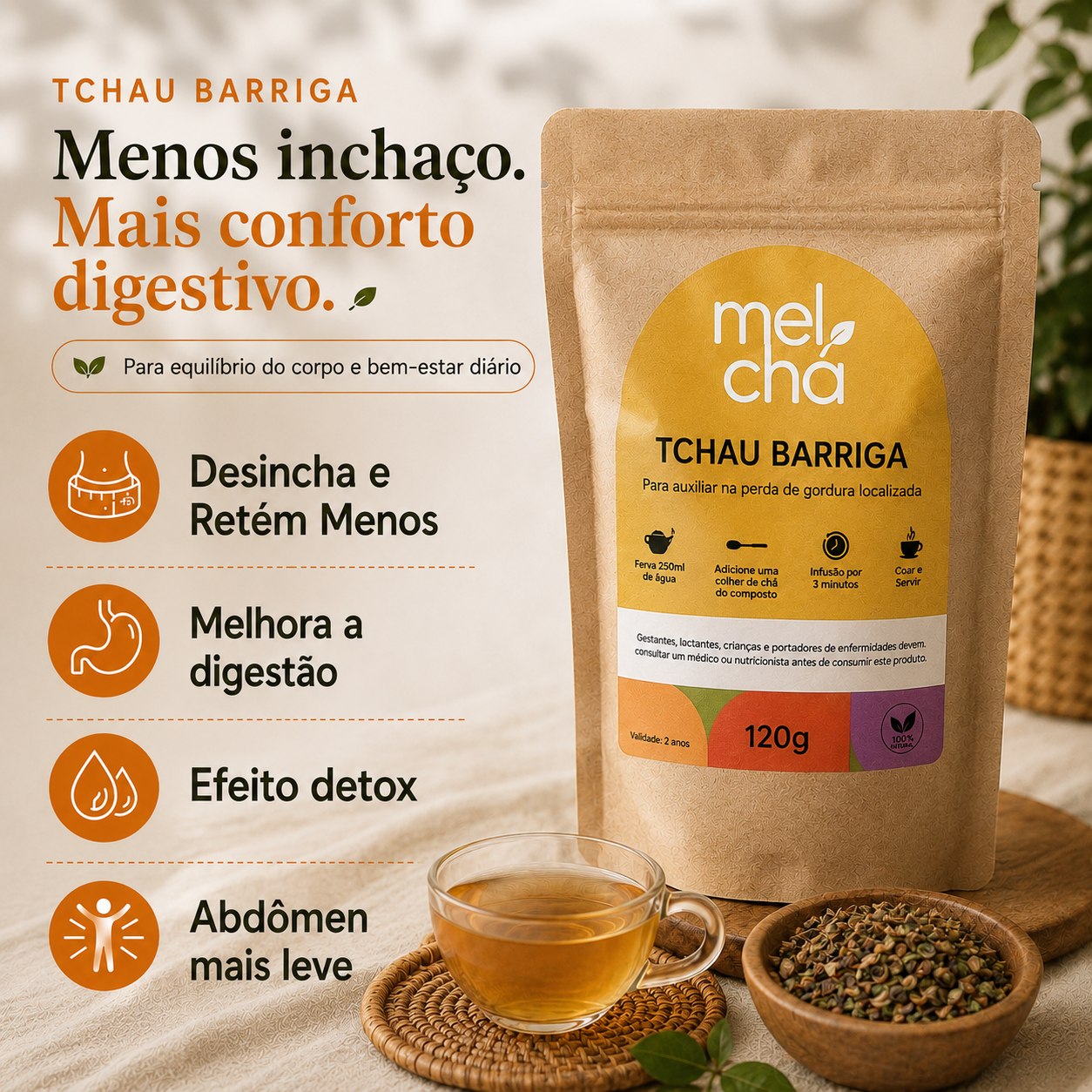 Combo Vitalidade - 4 Chás Premium - Combo Detox + Chás em Lata