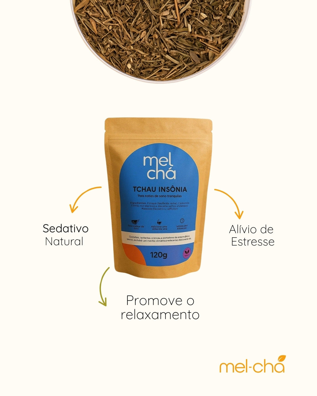 Tchau Insônia - Blend Natural com Ervas Relaxantes para Noites de Sono Tranquilas