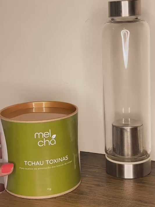 Kit Tchau Toxinas + Garrafa Infusora - Sabor envolvente com efeito detox para o seu dia